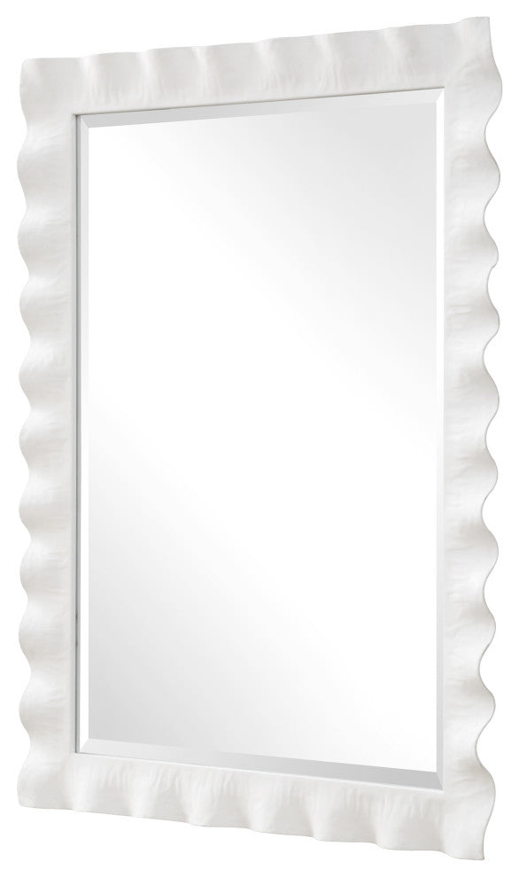Uttermost Haya White Scalloped Mirror