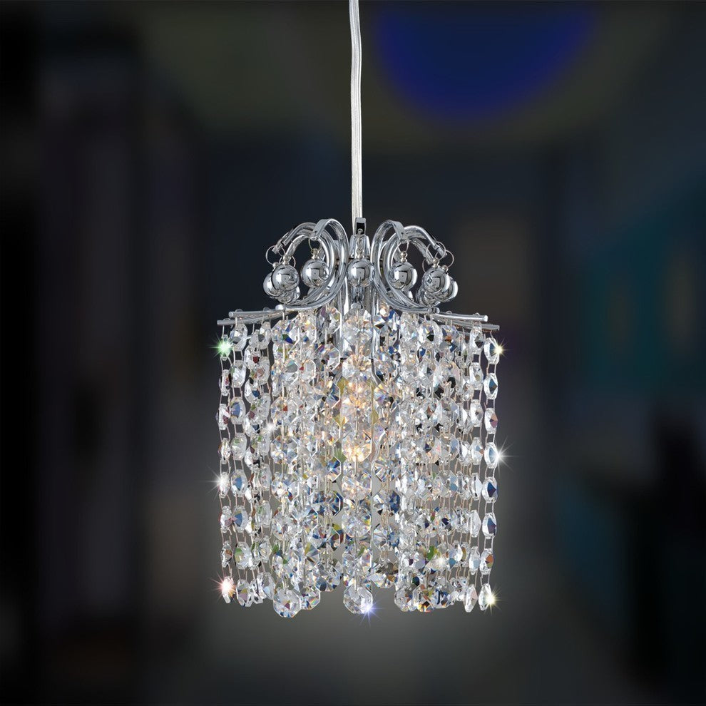 Milieu 1-Light Modern Mini-Pendant by Allegri, Firenze Dark Sapphire