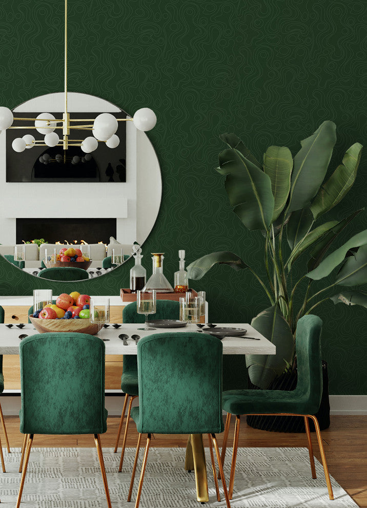 Emily Rayna Green Lineation Peel and Stick Wallpaper