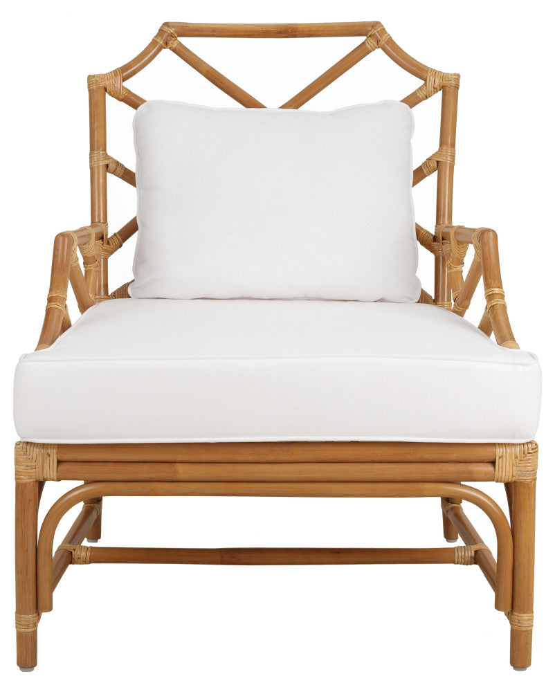 Kara Rattan Accent Arm Chair, Canary Brown