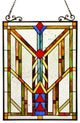 Vanderleck Tiffany-Glass Window Panel 17.5"x25"