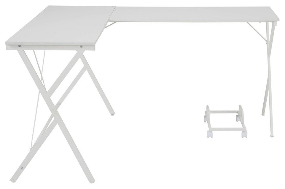 L-shaped Computer Desk with CPU Holder