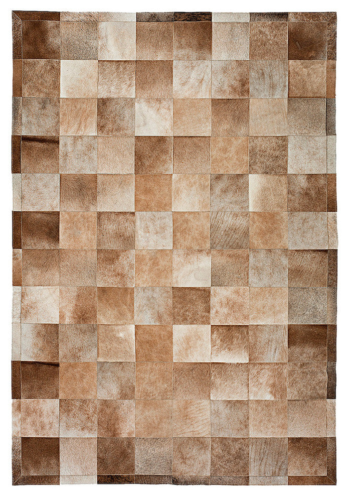 Cowhide Patchwork Rug, Ares, Shiitake, 12' X 15'