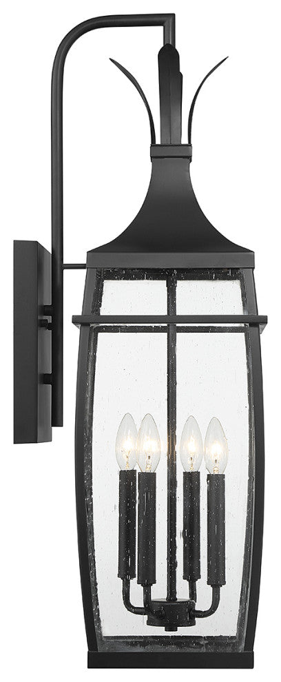 Montpelier 4-Light Outdoor Wall Lantern, Matte Black
