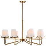 Lassen 8 Light Brass Chandelier