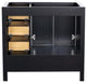 Ariel Cambridge 36" Single Sink Base Cabinet, Espresso, Left Offset