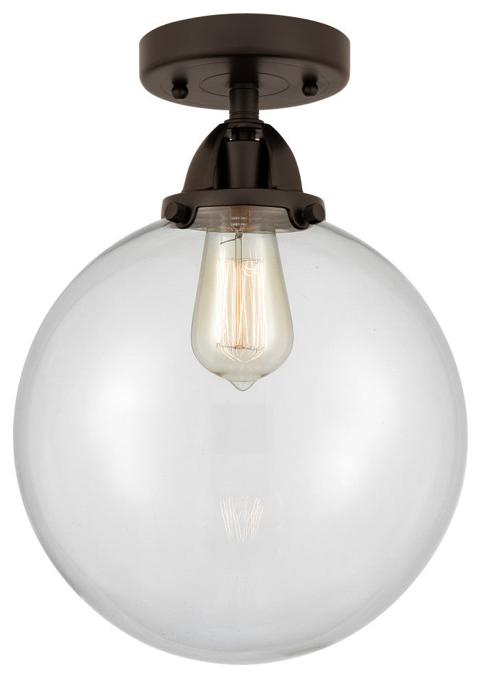 Beacon Semi-Flush Mount, Oil Rubbed Bronze, Clear, Clear