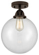 Beacon Semi-Flush Mount, Oil Rubbed Bronze, Clear, Clear