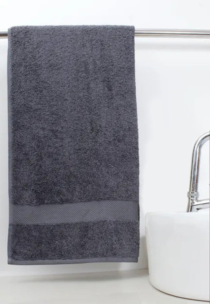 Organic Cotton 650 GSM Plush Feather Touch Quick Dry Bath Sheet, Sharkskin Grey, Pack of 3