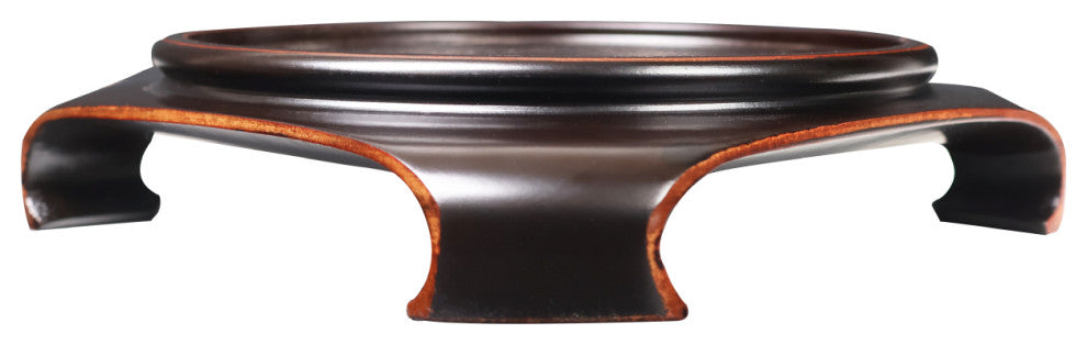 Vase Stand Square Black Finish, 8"w