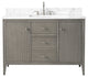 Vanity Art Freestanding Vanity, Driftwood Gray, 48", Single Sink, Brushed Nickel