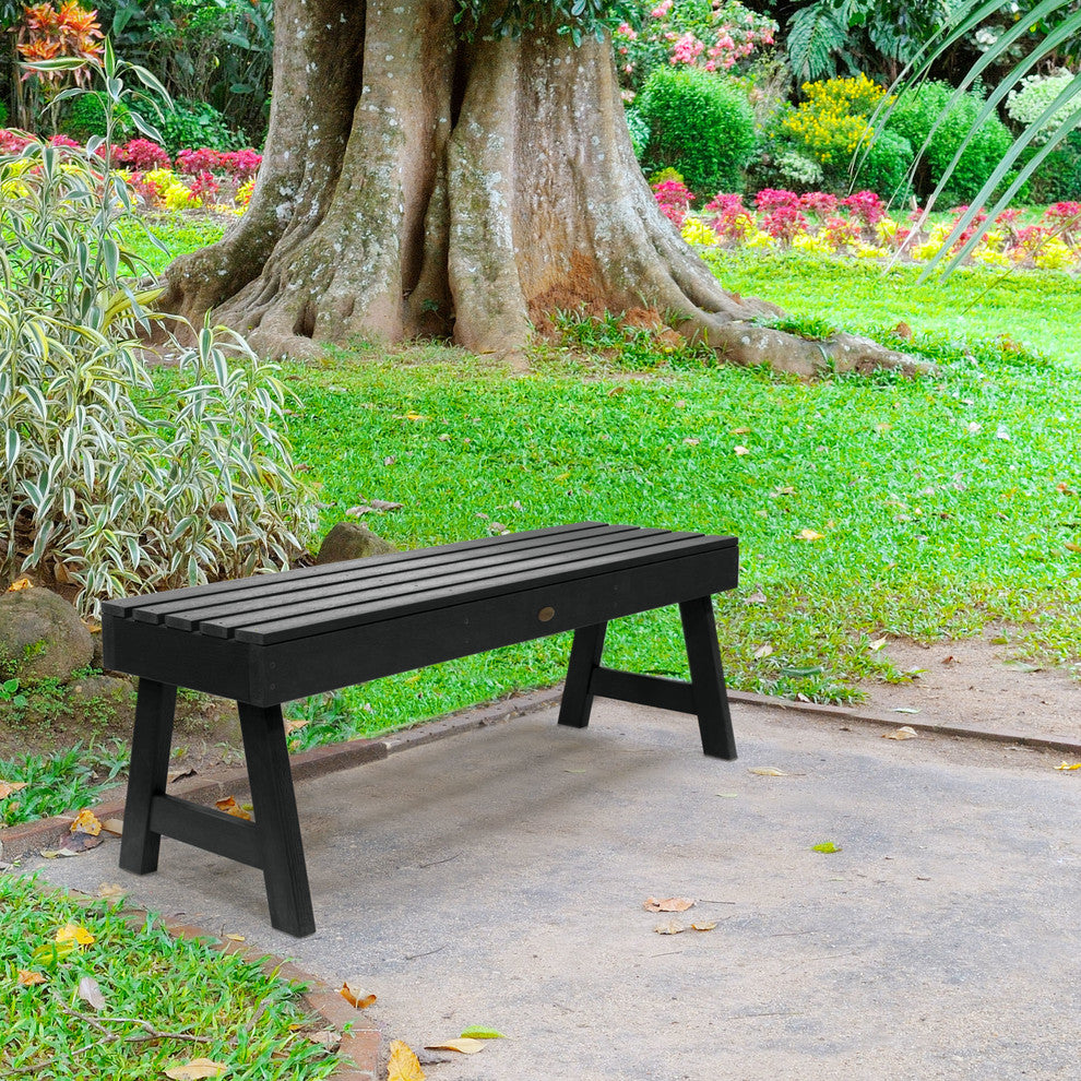 Weatherly Picnic Bench, 4', Black, 4'