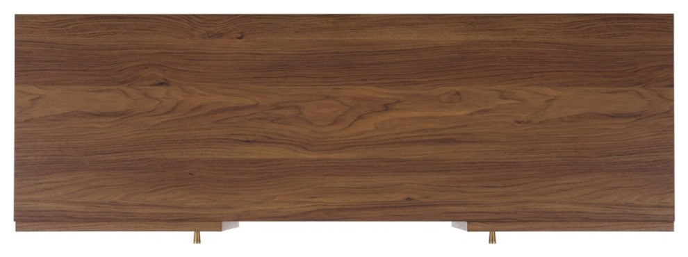 Safavieh Ophelia 2 Door 2 Shelf Media Stand, Walnut/Natural