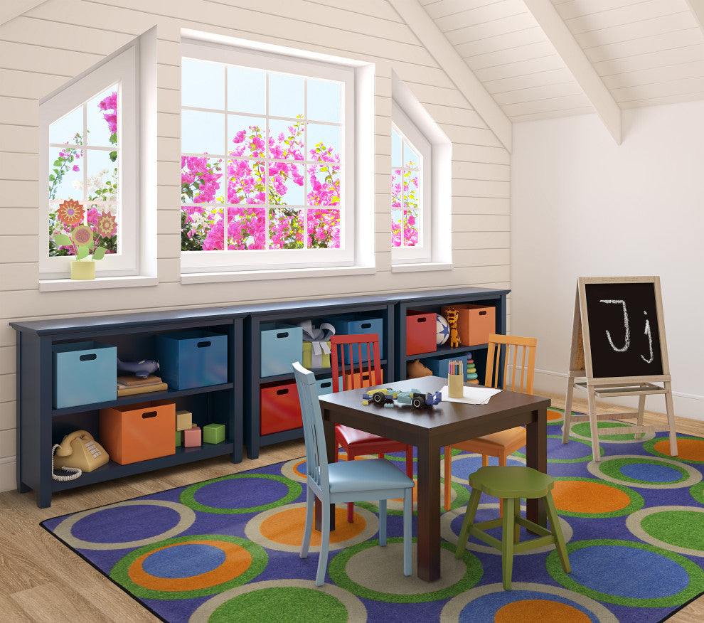 Kid Essentials Rug, Circle Back, Violet, 5'4"x7'8"