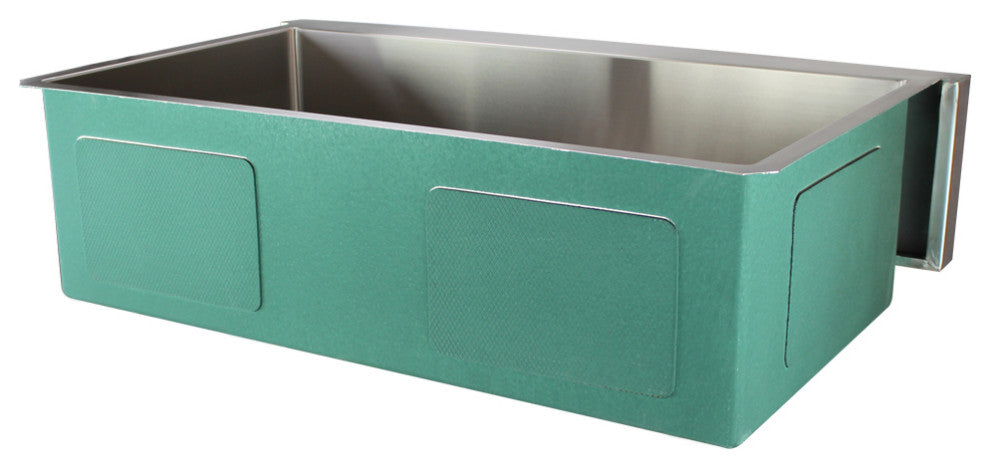Transolid Diamond 36"x22" Single Bowl Farmhouse Kitchen Sink, Stainless