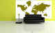 Studio Map Mural, Black and Yellow Circles, Wallpaper, 8 Panels, 142"x69"
