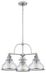 Grant 3-Light Chandelier, Brushed Nickel