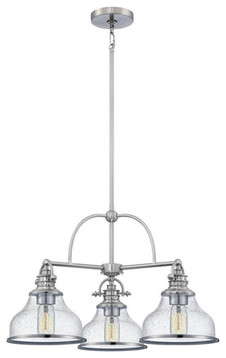 Grant 3-Light Chandelier, Brushed Nickel