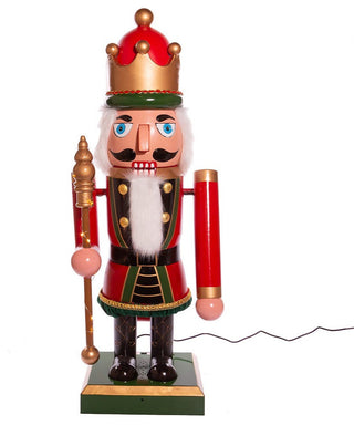 43" Lighted Musical Collapsible Nutcracker