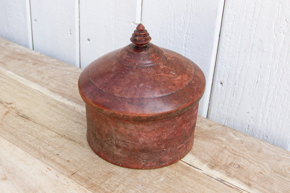 Rose Red Large Bhajan Tikka Box