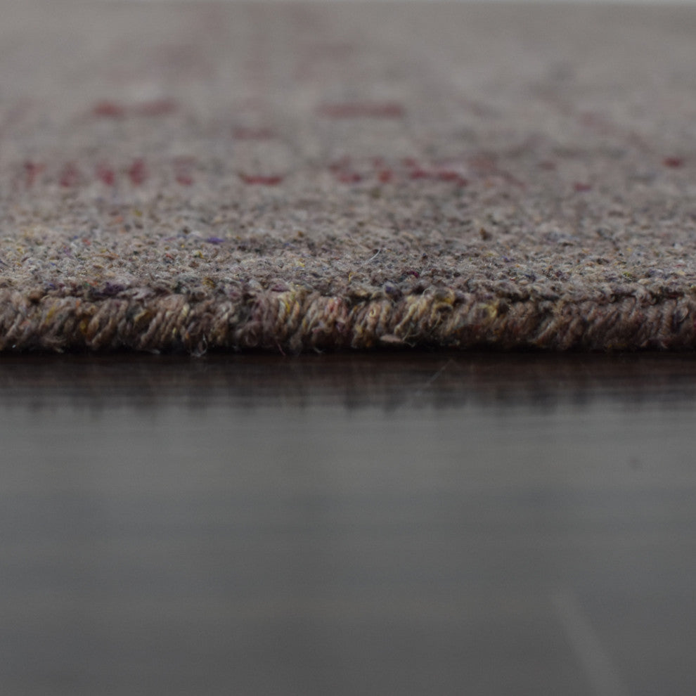 HAND KNOTTED LOOM SILK AREA RUGS-5'x8',Rectangle,Light Brown,Contemporary