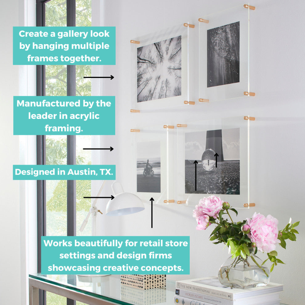 Set of 3 UV Grade Acrylic Floating Gallery Wall