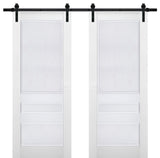 Double Barn Door 72 x 80, Veregio 7411 White, 13FT