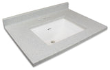 Transolid Charlotte 49"x22" Single Bowl Vanity Top, Frost