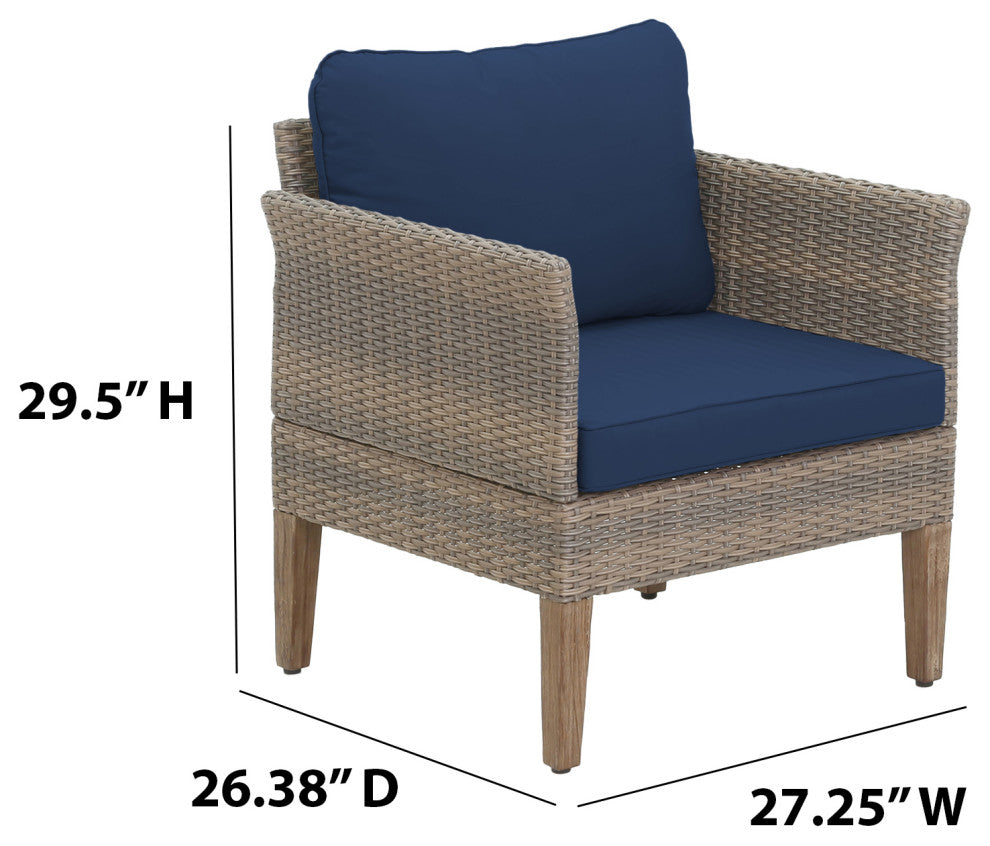 Isla 7-Piece Outdoor Conversation Set With Club Chairs, Loveseat, Stone