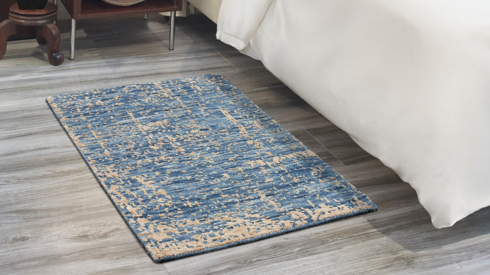 Nourison Luna 2' x 3' Dark Blue Mocha Modern Indoor Area Rug