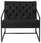 Hercules Madison Series Black Leather Tufted Lounge Chair