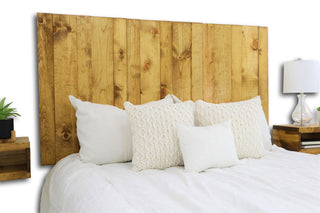 Handcrafted Headboard, Hanger Style, Golden Brown, Full