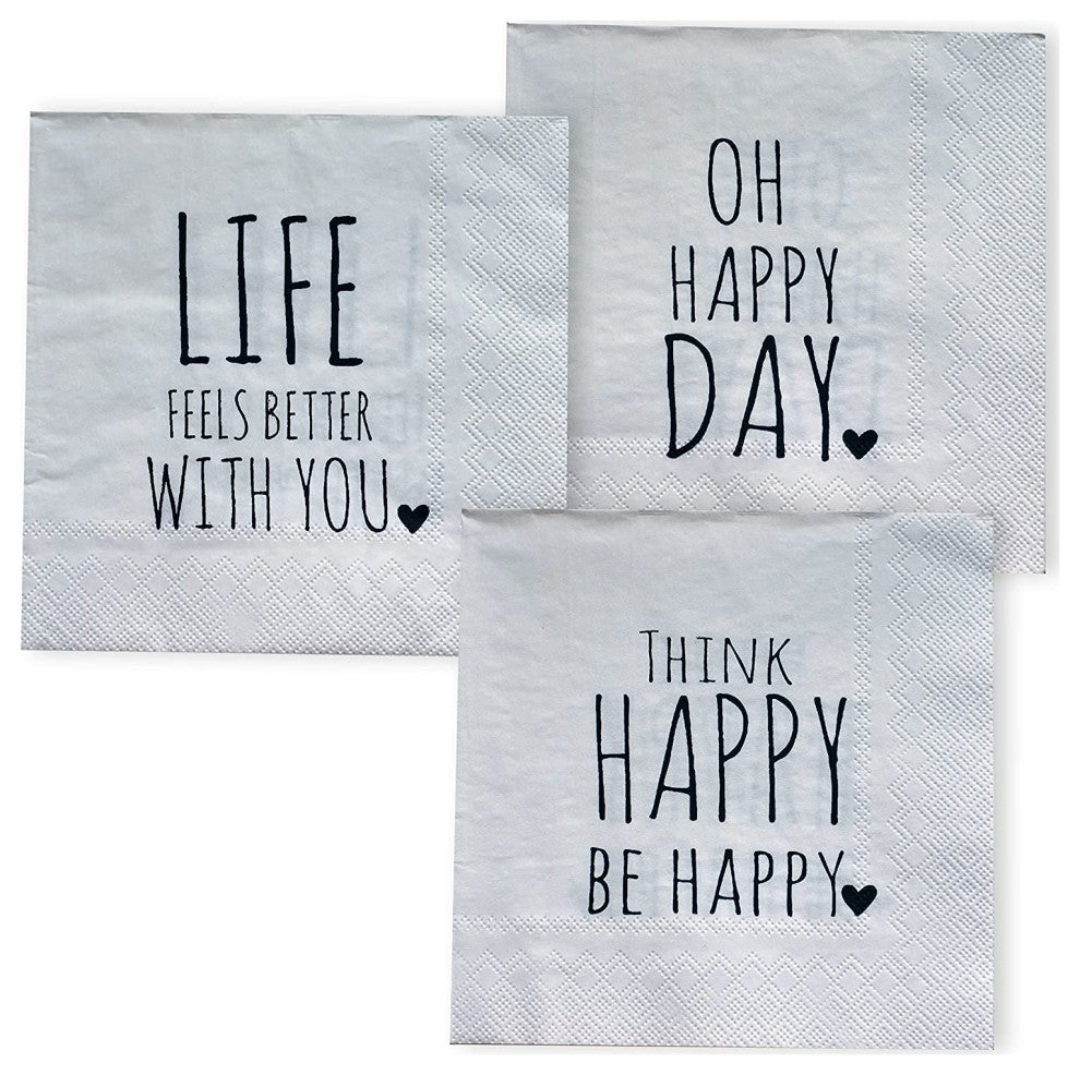 Happy  6.75 Inch Napkins (Set of 60)
