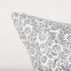 Jayne Cream With Indigo Print Linen Lumbar Decorative Pillow Cover