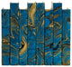 8 Piece Decorative Book Set, Hand Painted Marble on Turquoise