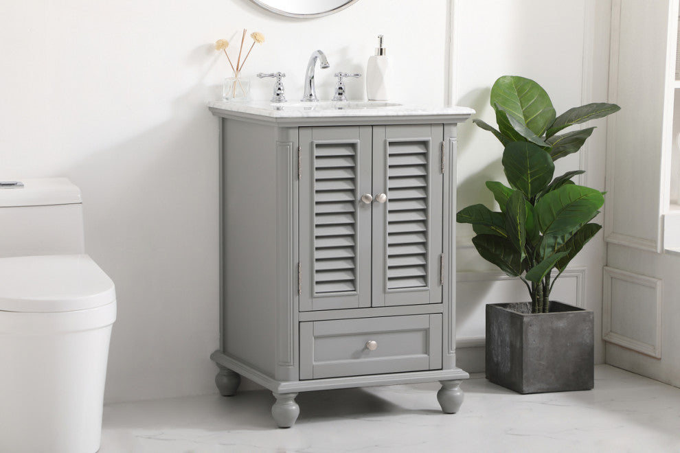 Home Living 24" Single Bathroom Vanity, Gray