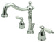 Kingston Brass Widespread Bathroom Faucet With Plastic Pop-Up, Polished Chrome