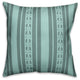 Blue Folk Stripes Throw Pillow, 20"x20"