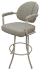 Swivel Counter 26", 30" or Extra Tall 34" Metal Bar Stool M-70, Hemsath Driftwood - Beige, 26"