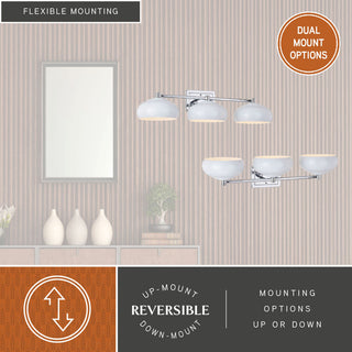 Belmont 3 Light Vanity Chrome and Gloss White