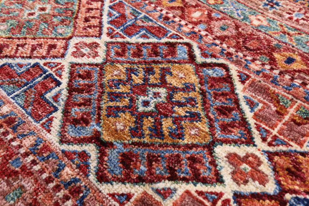 Hand Knotted Khorjin Super Kazak Rug 5' 8" X 7' 8" Q10453