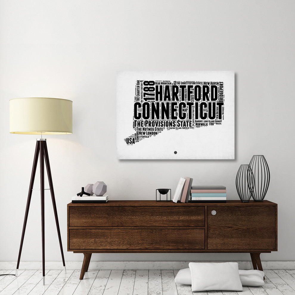 "Connecticut Word Cloud 2" Fine Art Print