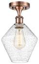 Innovations 516-1C-AC-G654-8 1-Light Semi-Flush Mount, Antique Copper