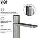 VIGO Gotham 12" H Single Handle Single Hole Bathroom Vessel Faucet, Brushed Nickel