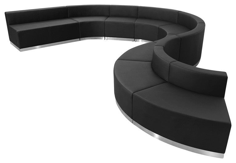 Hercules Alon Series Black Leather Reception Configuration, 9 Pieces
