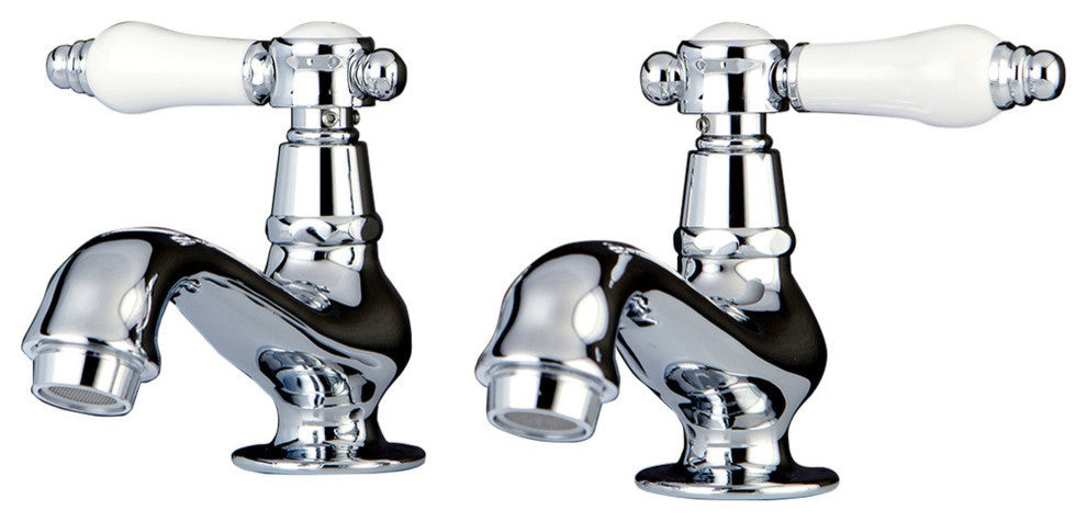 Kingston Brass Basin Faucet With Cross Handle, Polished Chrome