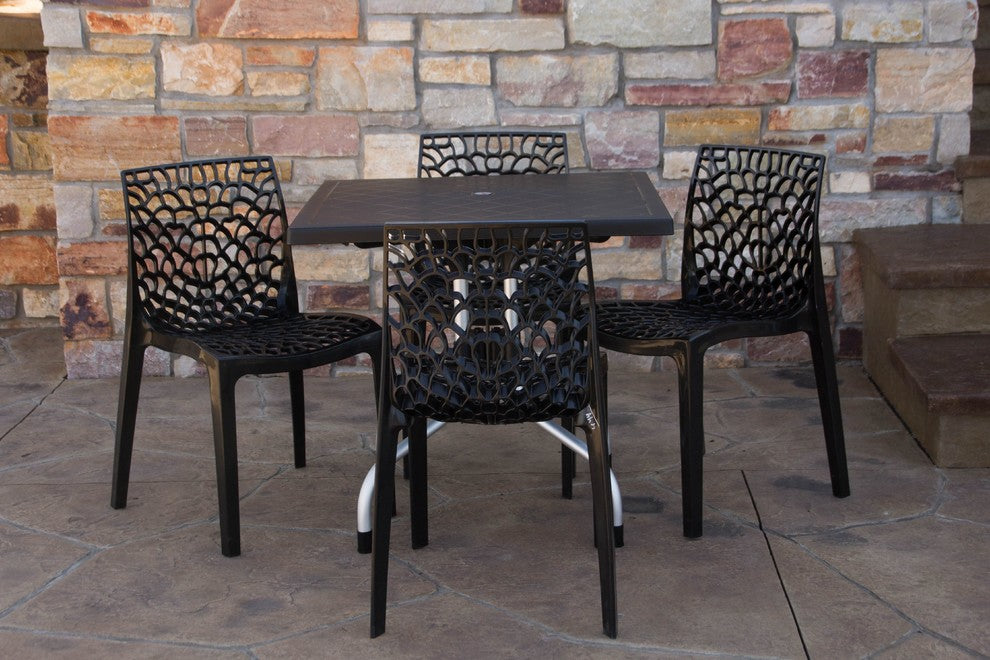 Lyra Square Table With Karissa Chairs Set