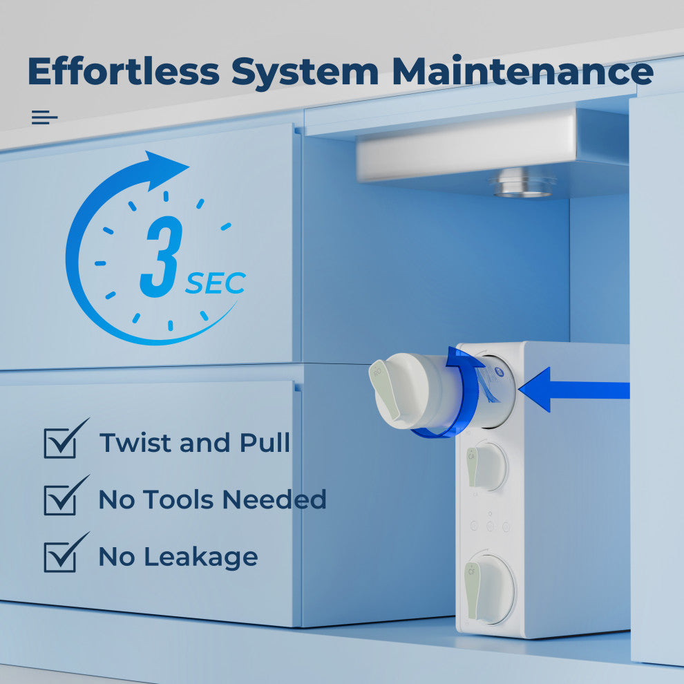 iSpring RO500AK-BN Tankless NSF-Certified Reverse Osmosis Water Filter System