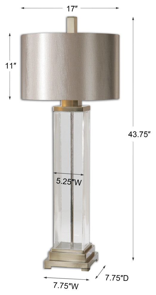 Uttermost Drustan Clear Glass Table Lamp
