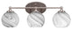 Capri 3-Light Bath Bar, Brushed Nickel/Onyx Swirl